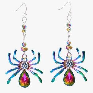 Colorful Spider Dangle Earrings